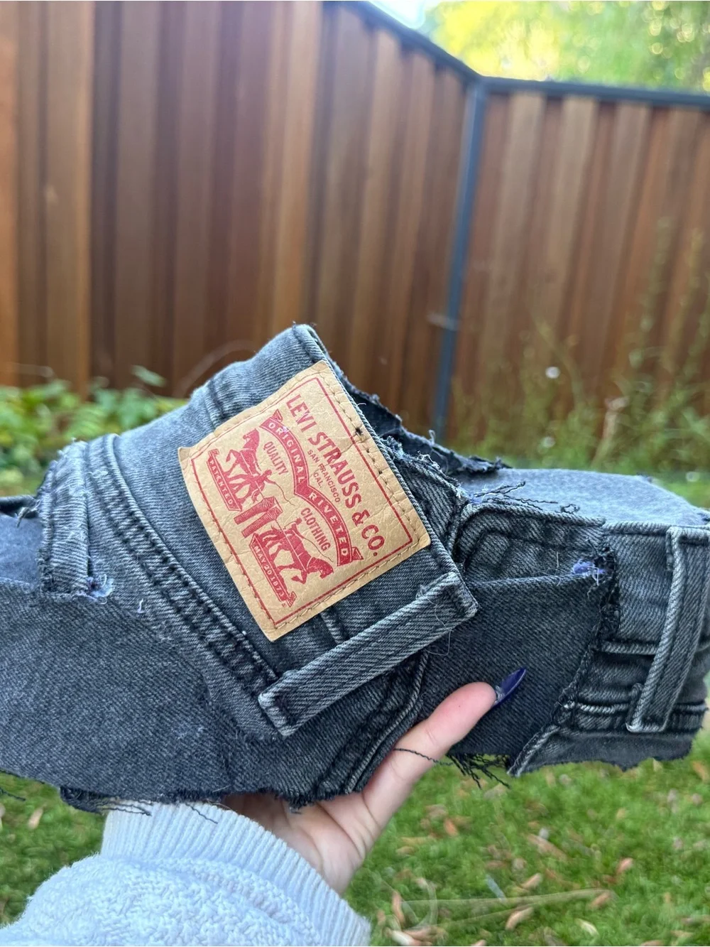 Repurposed Denim Levi’s Platform slides  - Classic Levi Strauss Denim